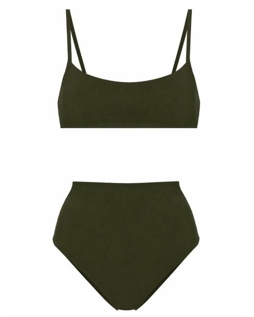Lido Green Solid Swimwear