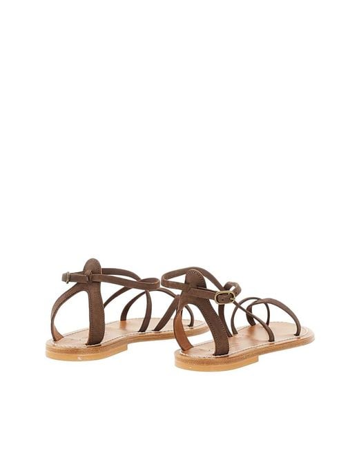 K. Jacques Brown Open-Toe Sandals
