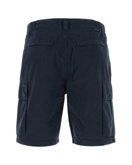 Woolrich Blue Solid Shorts for men