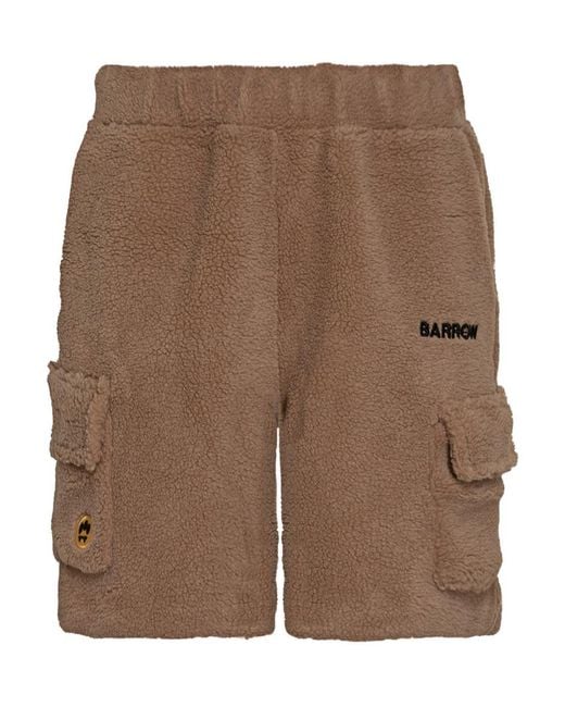 Barrow Brown Solid Shorts for men