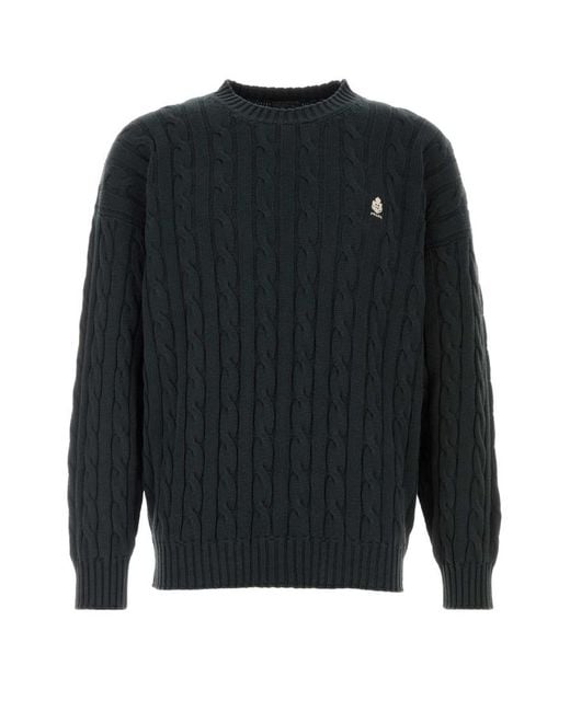 Prada Black Crew Neck Sweaters for men