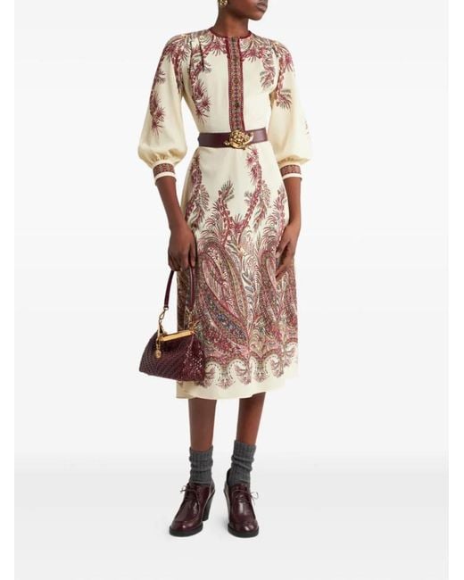 Etro Natural Printed Dress
