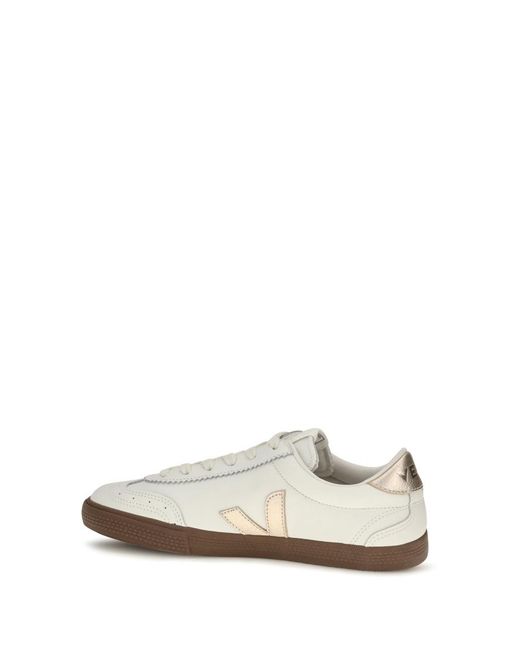 Veja White Solid Volley Sneakers