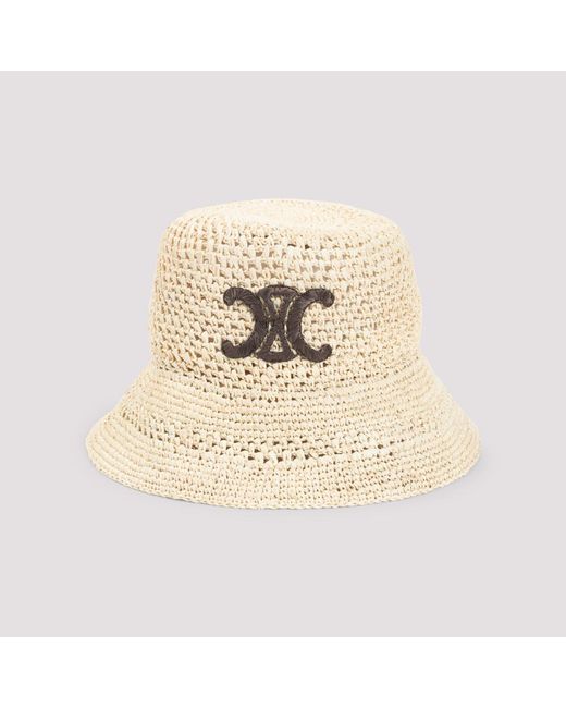 Celine Logo Bucket Hat in Natural | Lyst display picture 2