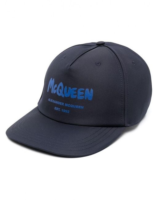 McQueen Blue Logo Baseball Cap for men