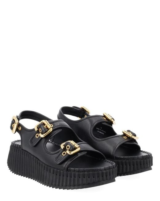 Chloé Black Solid Nama Sandals