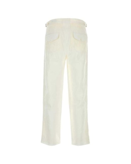 Bode White Linen Salt Pant for men