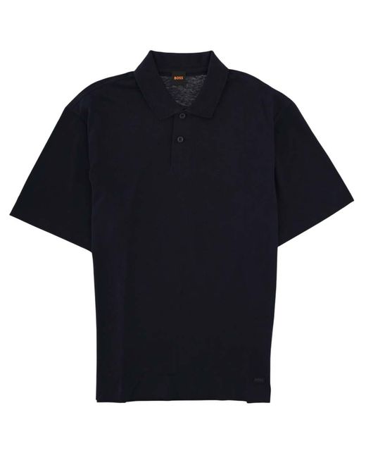 Boss Black Solid Shirt Collar Polo for men