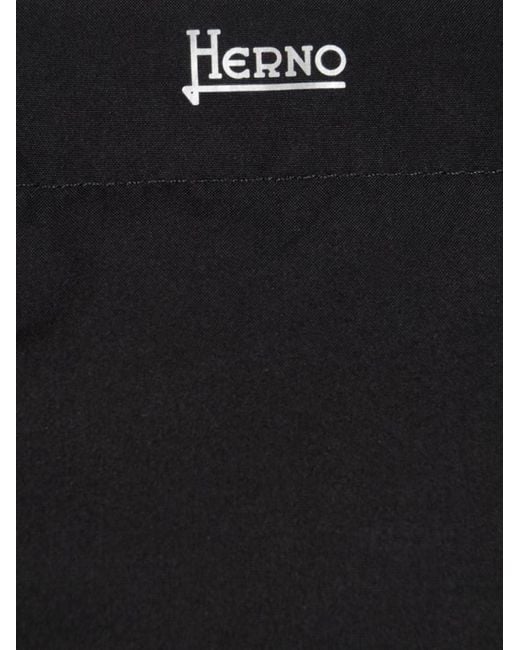 Herno Black Midi Hooded Jacket for men