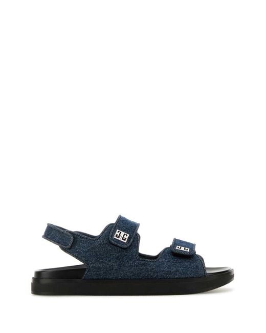 Givenchy Blue Denim Sandals