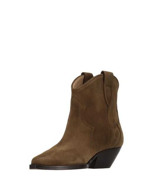 Isabel Marant Brown Solid Pointed Toe Boots