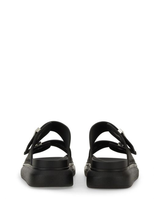 McQueen Black Solid Hybrid Slides