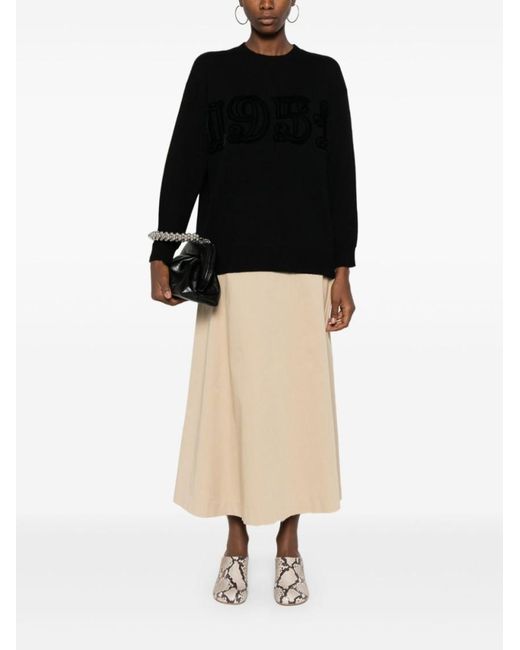 Max Mara Black Wool And Cashmere Blend Sweater