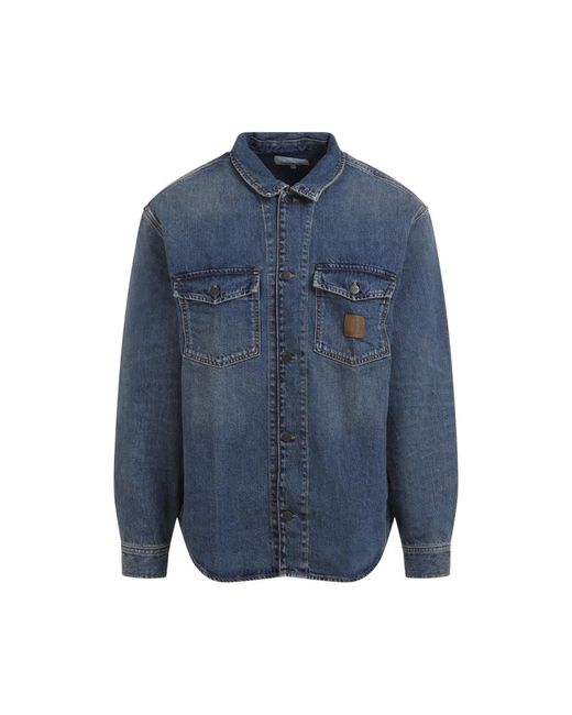 Carhartt Blue Lincoln Shirt Cotton Jacket for men