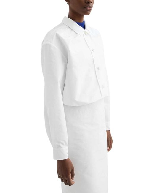 Jil Sander White Cropped Jacket