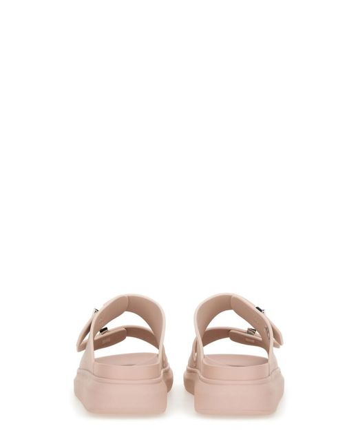 McQueen Pink Solid Hybrid Slides