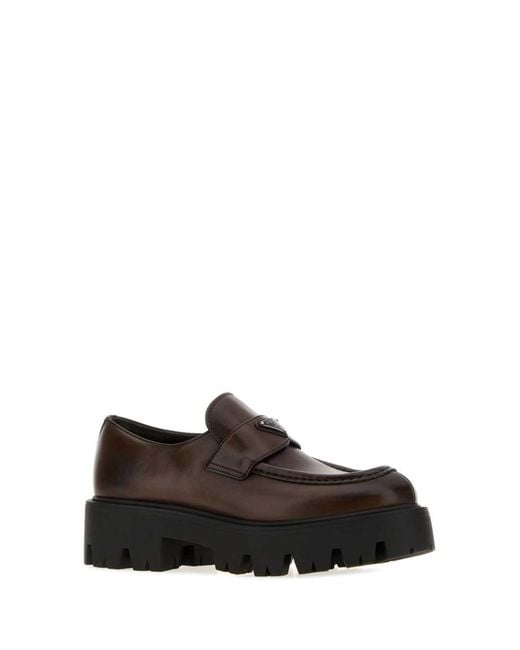 Prada Black Leather Loafers