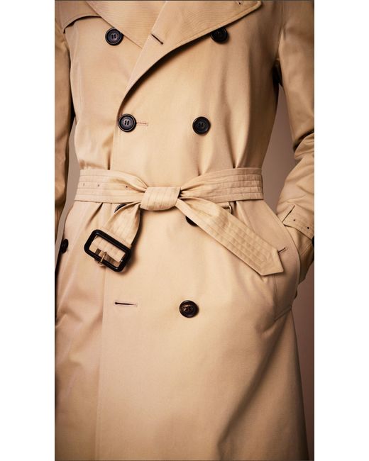 Burberry The Wiltshire Long Heritage Trench Coat in Natural for