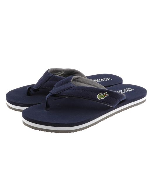 Lacoste Randle Spm Flip Flops in Blue for Men Lyst UK
