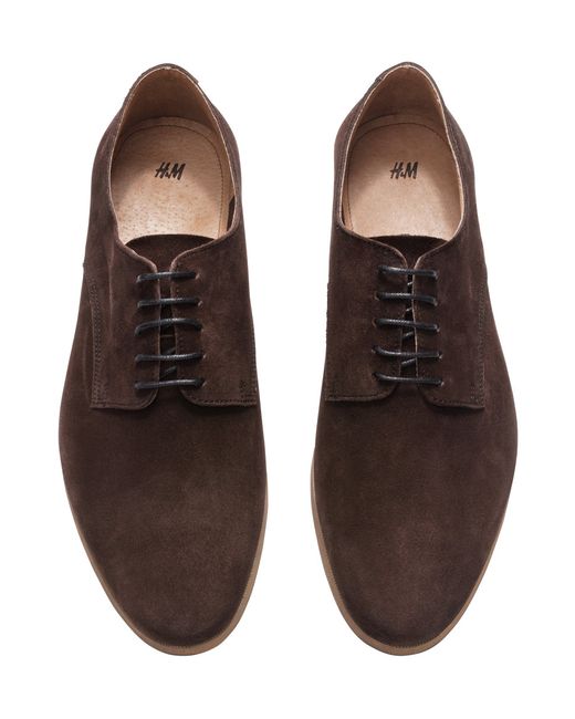 H\u0026M Suede Derby Shoes in Brown for Men 