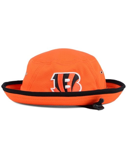 KTZ Cincinnati Bengals Training Bucket Hat in Orange for Men