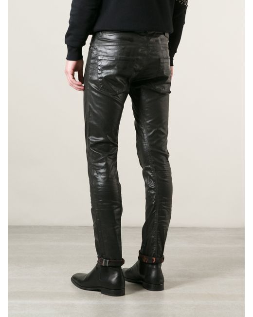 Diesel Black Gold Faux Leather Skinny 