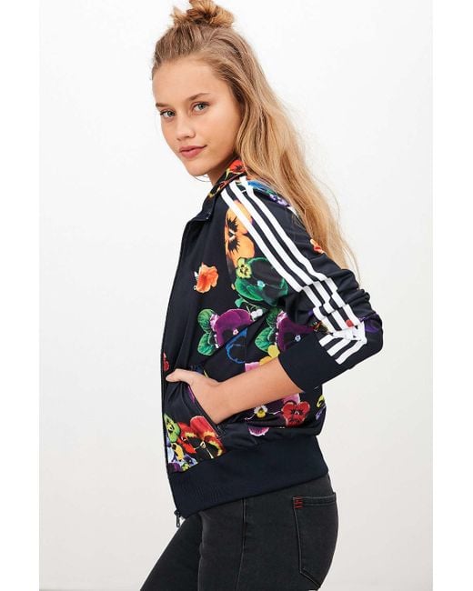 Adidas originals Firebird Crepe Tracksuit Jacket in Floral (MULTI) | Lyst