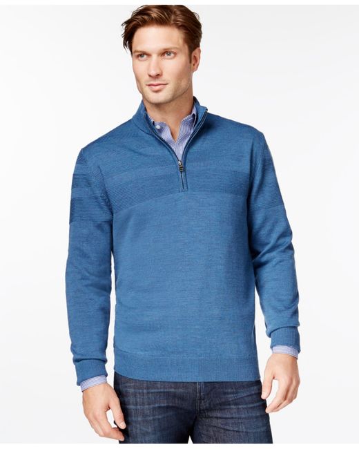 Cutter & buck Men's Big And Tall Douglas Quarter-zip Pullover Sweater ...