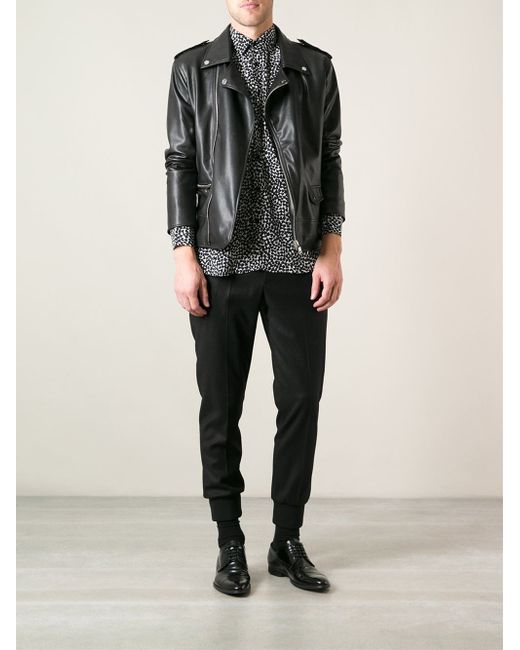 Saint Laurent Heart Shirt in Black for Men | Lyst