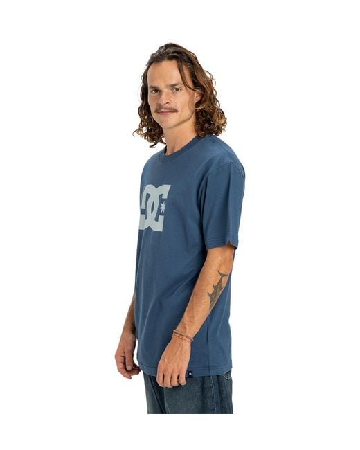 DC Shoes Blue Dc Star Heritage Short Sleeve Shirt for men
