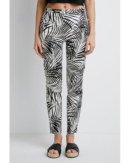 Palm Leaf Print Trousers 