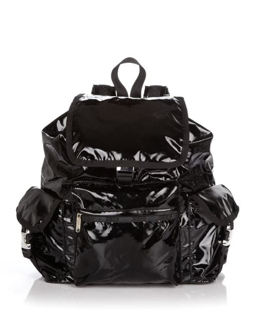 LeSportsac Voyager Backpack In Black Shine