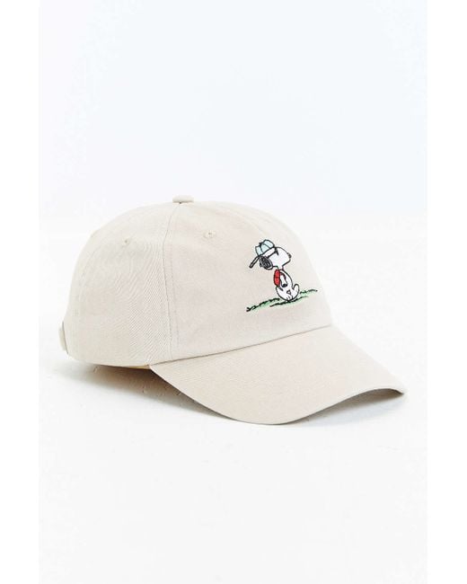 Urban Outfitters White Snoopy Baseball Hat for men