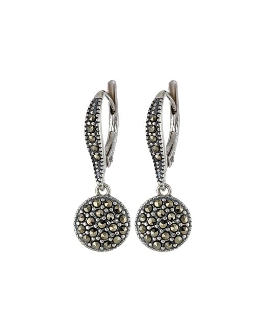 Judith Jack Round Drop Earrings in Metallic Lyst
