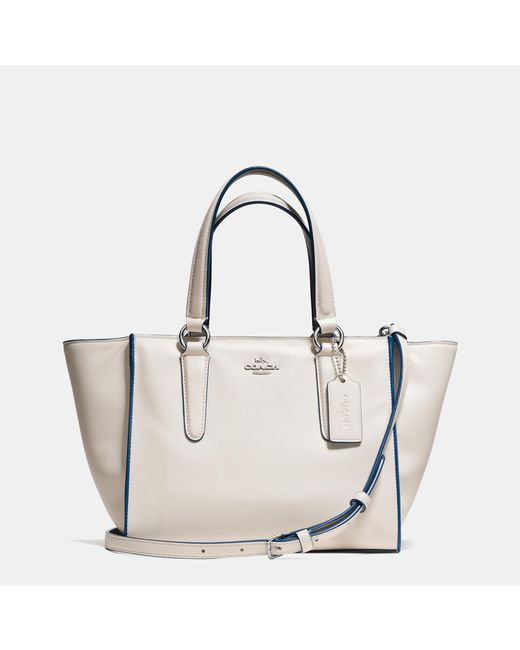 COACH Crosby Mini Carryall In Colorblock Leather in White | Lyst