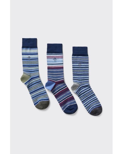 Burton Blue 3 Pack 1904 Striped Socks for men