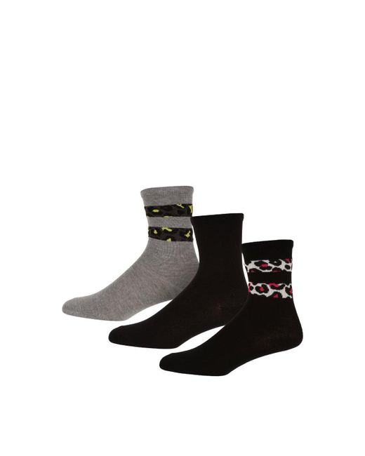DKNY Black Wanda 3 Pack Trew Socks
