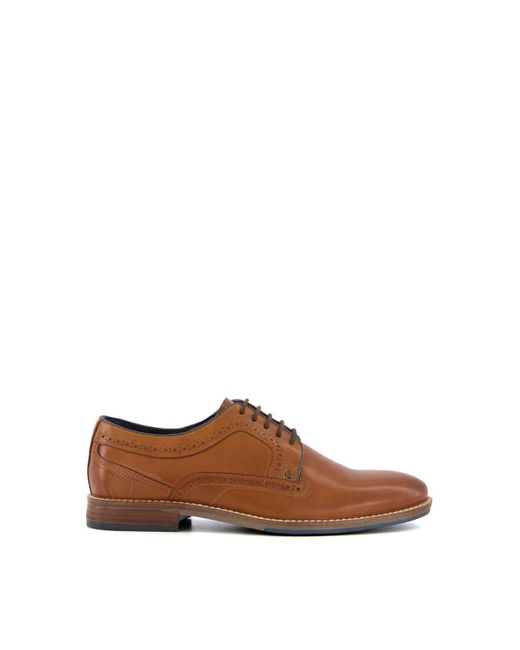 Dune Brown 'bennett Ii' Leather Casual Shoes for men