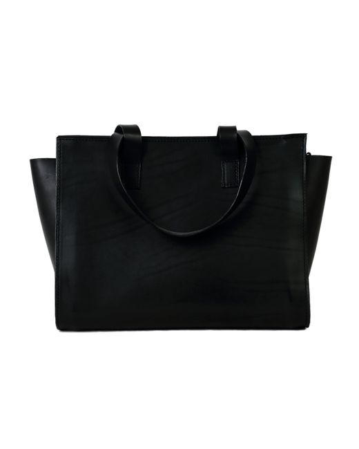 THE DUST COMPANY Black Leather Tote