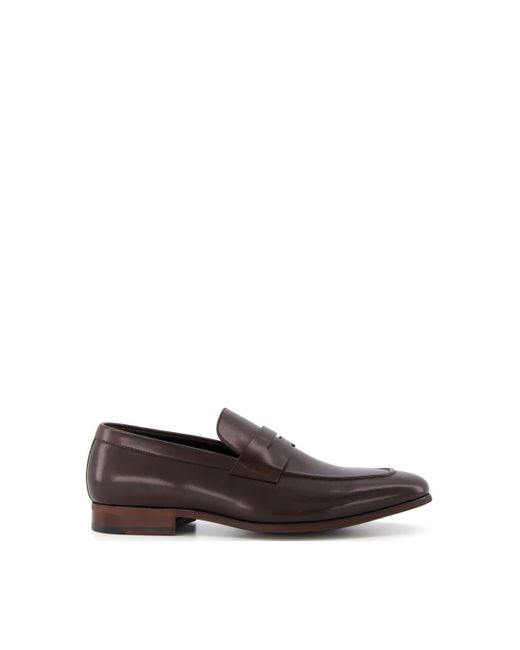 Dune Brown 'server' Leather Loafers for men