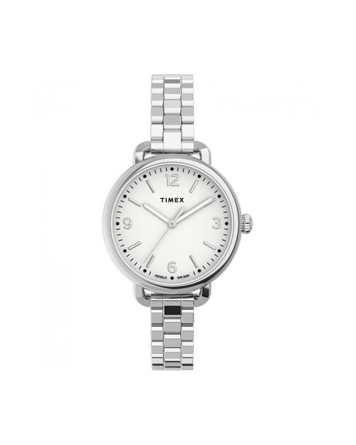 Timex White Essential Collection Classic Analogue Quartz Watch - Tw2u60300