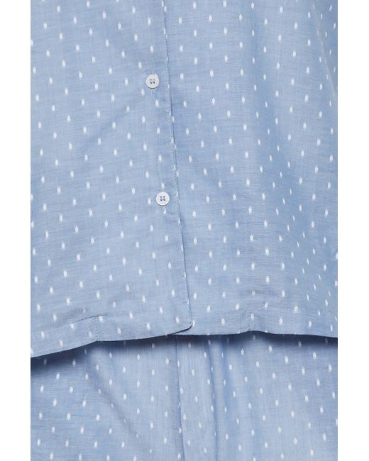 PixieGirl Blue Petite Dobby Spot Woven Pyjama Set