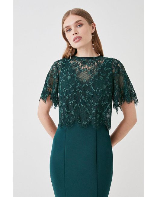 Coast Blue Removable Lace Top Two In One Bridesmaids Dress