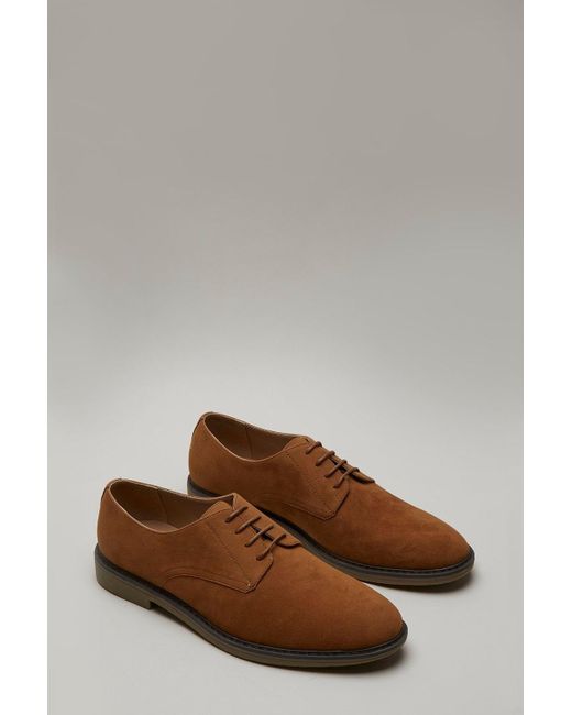 Burton Brown Tan Faux Suede Desert Shoes for men
