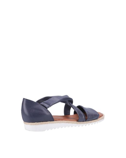 Hush Puppies Blue 'gemma' Smooth Leather Sandals