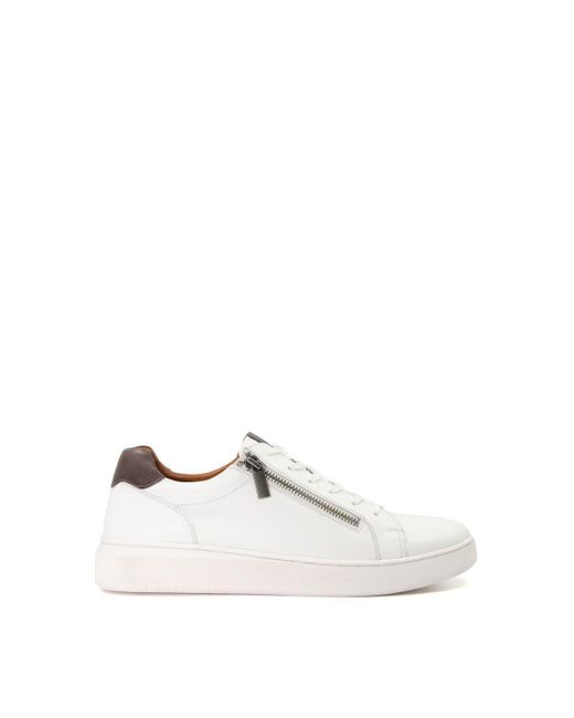 Dune White 'tribute' Leather Trainers for men