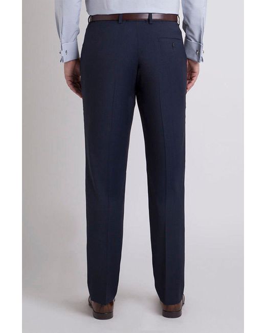 Jeff Banks Blue Puppytooth Tailored Fit Suit Trouser for men