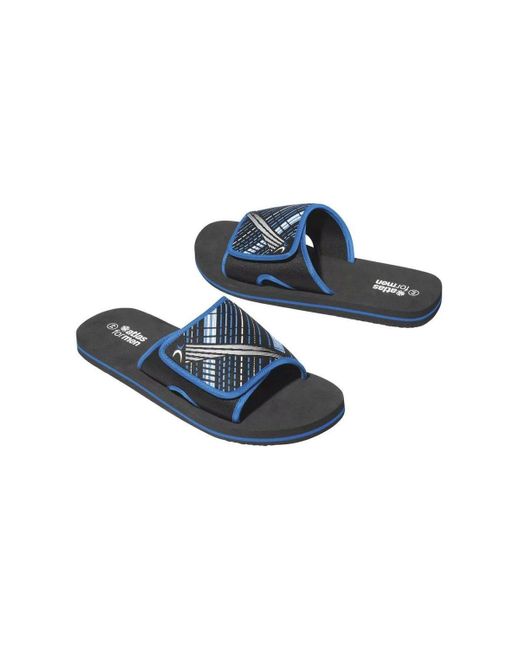 Atlas For Men Blue Summer Sliders for men