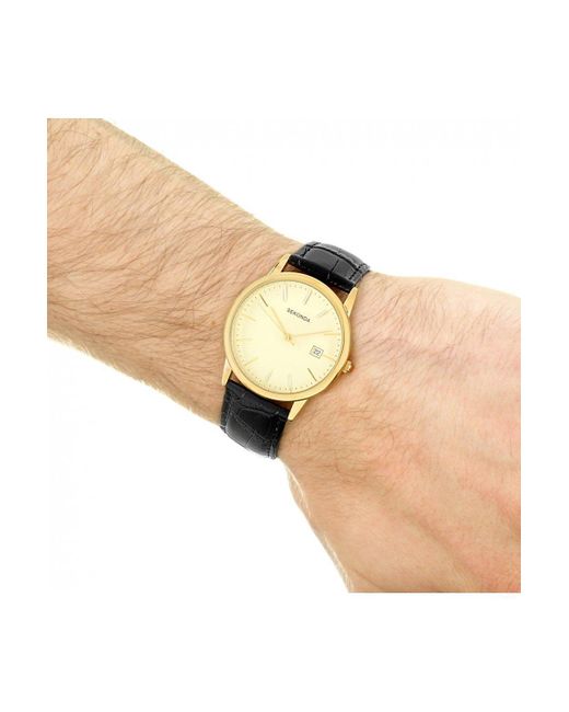 Sekonda White Thomson 38mm Gold Watch Round Case Champagne Dial for men