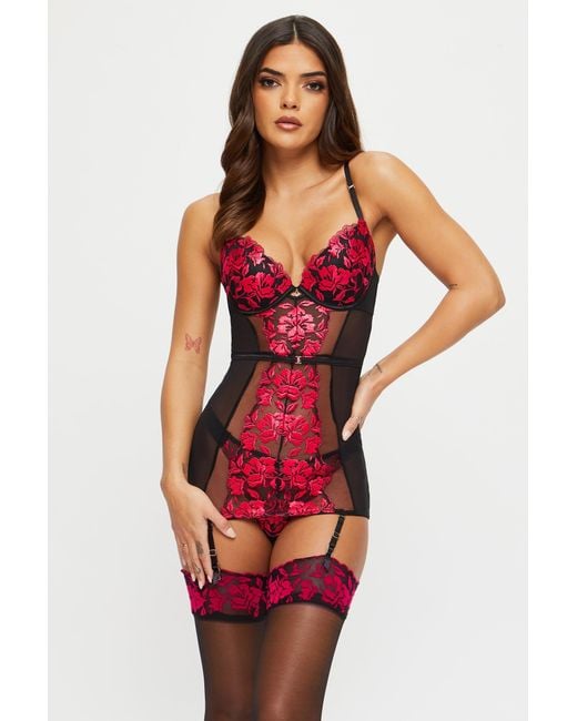Ann Summers Red The Hero Cami Suspender